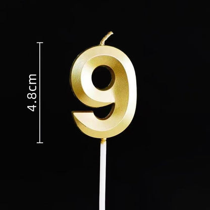 Gold Number & Letter Birthday Candles – Age Marker Candles for Cake Decor, Baking Supplies & Party Essentials