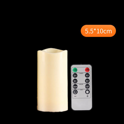 Outdoor waterproof PP LED candle with remote control 5.5x10cm