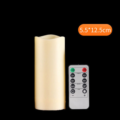 Outdoor waterproof PP LED candle with remote control 5.5x12.5cm