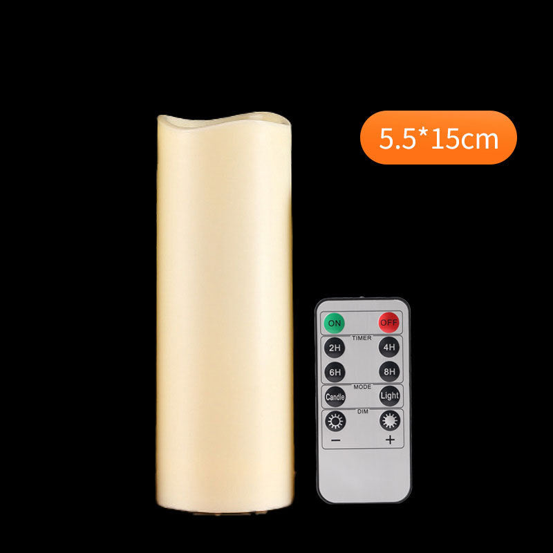 Outdoor waterproof PP LED candle with remote control 5.5x15cm