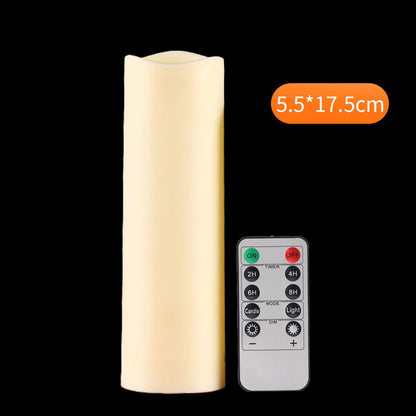 Outdoor waterproof PP LED candle with remote control 5.5x17.5cm