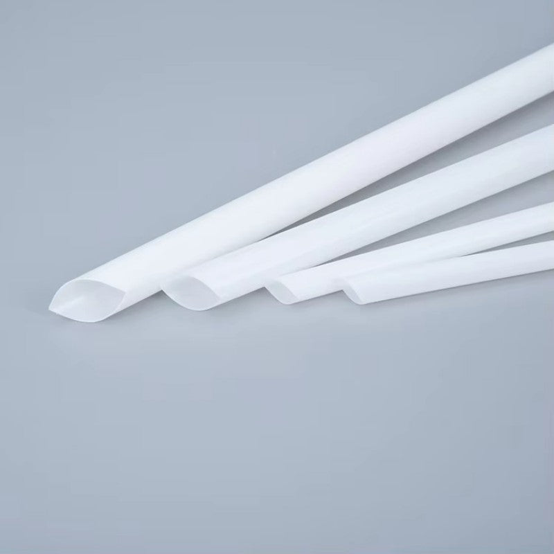 Custom Logo Biodegradable PLA Straws-White Drinking Straws for Bars, 6 Sizes (0.6/1.0/1.2cm)