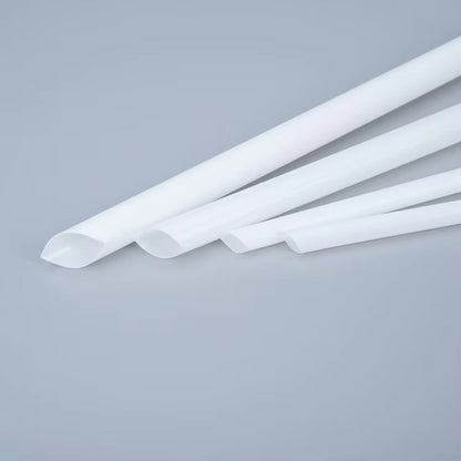 Custom Logo Biodegradable PLA Straws-White Drinking Straws for Bars, 6 Sizes (0.6/1.0/1.2cm)