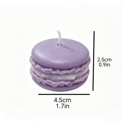 Wholesale pastel macaron birthday candles with gift box - Purple French lavender with dimensions