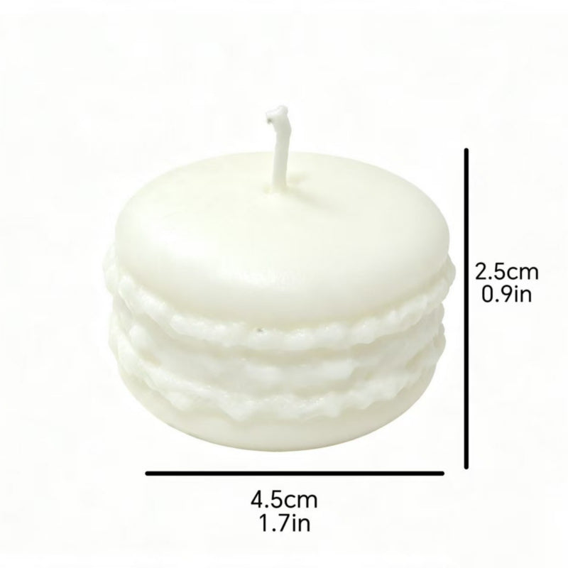 Wholesale pastel macaron birthday candles with gift box - White English pear with dimensions