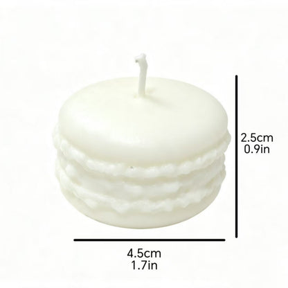 Wholesale pastel macaron birthday candles with gift box - White English pear with dimensions