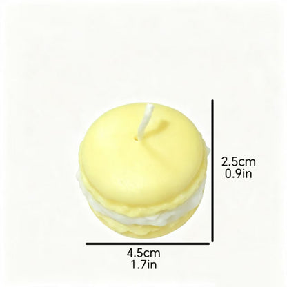 Wholesale pastel macaron birthday candles with gift box - Yellow chamomile with dimensions