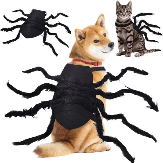 Halloween Pet Spider Costume | Dog Cat Dress Up with 8 Legs | Creepy Crawly Outfit