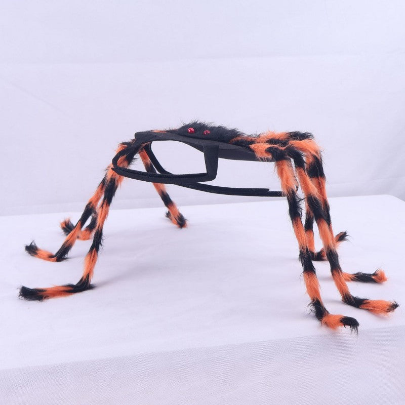 Halloween Pet Spider Costume | Dog Cat Dress Up with 8 Legs | Creepy Crawly Outfit (Black/Pink‑Black/Green‑Black/Blue‑Black/Orange‑Black/Purple‑Black, Small/Large)