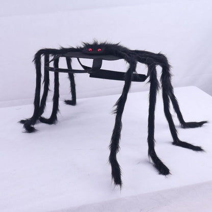 Halloween Pet Spider Costume | Dog Cat Dress Up with 8 Legs | Creepy Crawly Outfit (Black/Pink‑Black/Green‑Black/Blue‑Black/Orange‑Black/Purple‑Black, Small/Large)