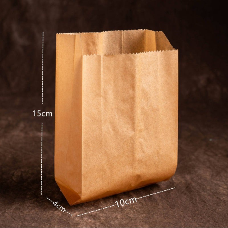 Pinch bottom kraft bag natural brown compact upright pouch