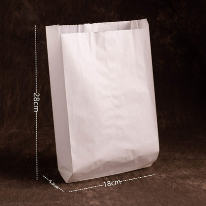 Pinch bottom kraft bag bleached white extra large pouch