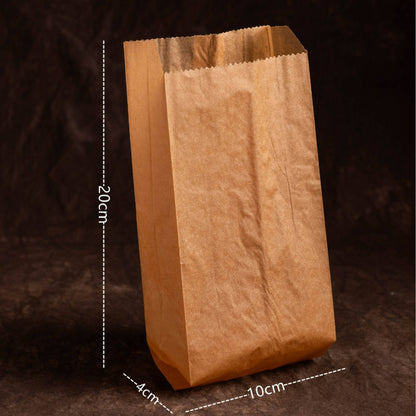 Pinch bottom kraft bag natural brown slim tall pouch