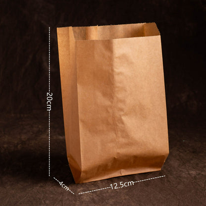 Pinch bottom kraft bag natural brown medium grocery pouch
