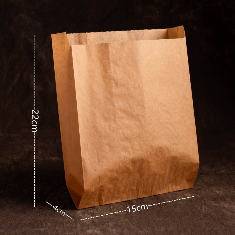 Pinch bottom kraft bag natural brown standard takeout bag