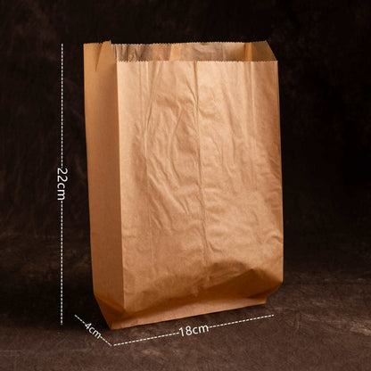 Pinch bottom kraft bag natural brown wide gusseted pouch