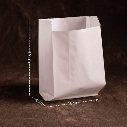 Pinch bottom kraft bag bleached white compact upright pouch