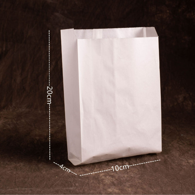 Pinch bottom kraft bag bleached white slim tall pouch