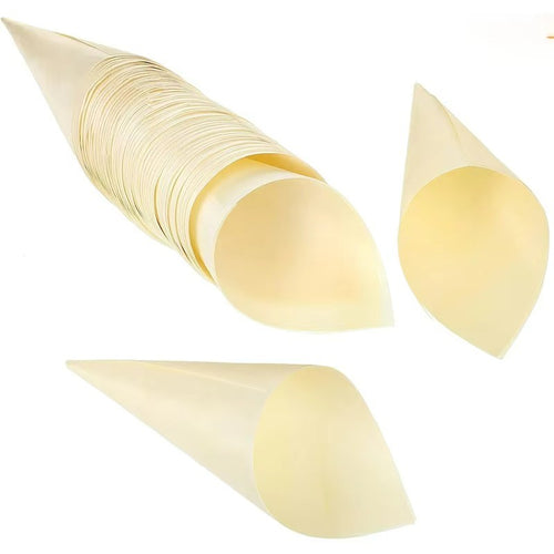 Artisanal Pine Wood Tasting Cones - For Ice Cream, Appetizers & Gourmet Sampling