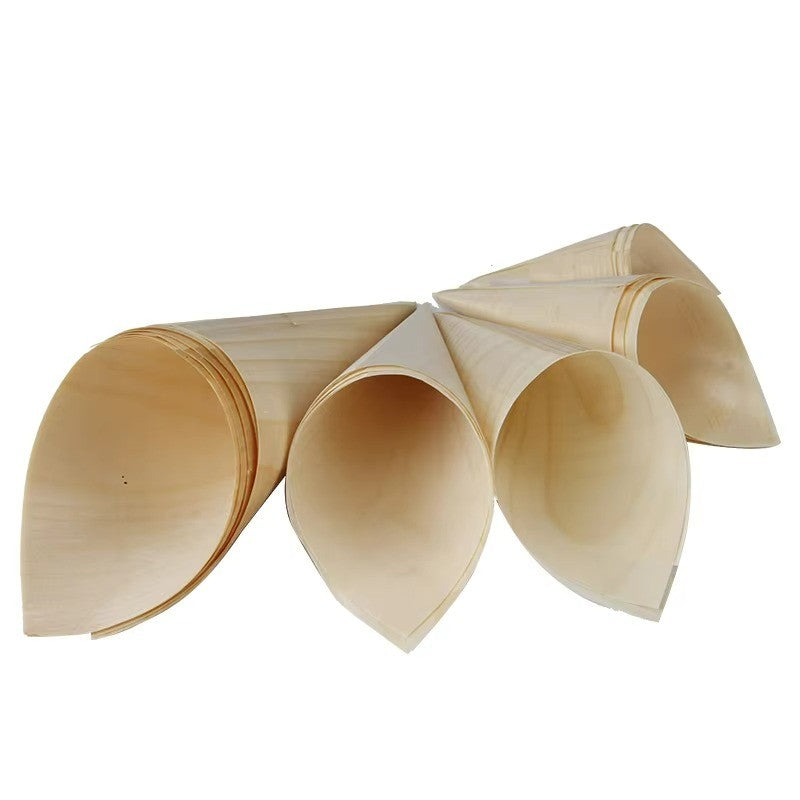 Artisanal Pine Wood Tasting Cones - For Ice Cream, Appetizers & Gourmet Sampling
