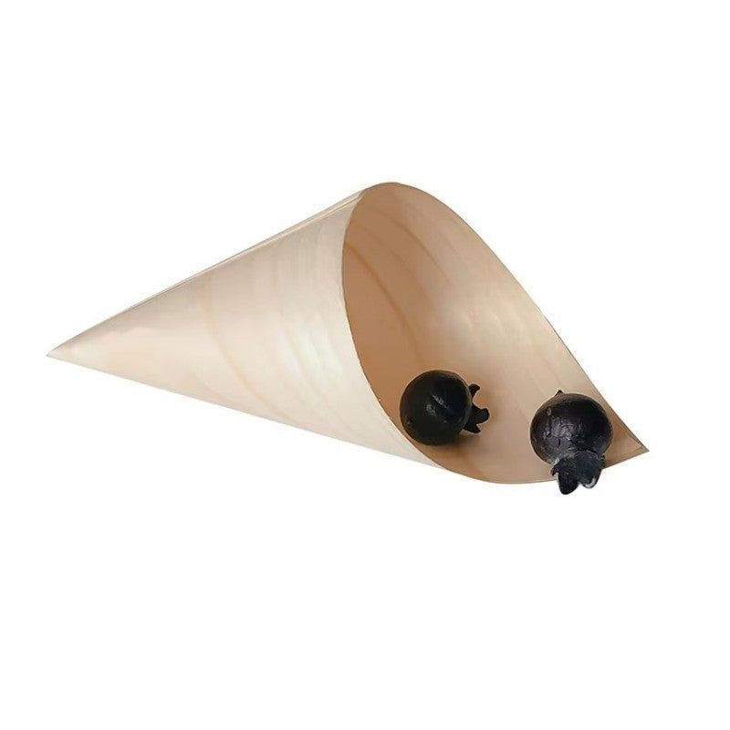 Artisanal Pine Wood Tasting Cones - For Ice Cream, Appetizers & Gourmet Sampling