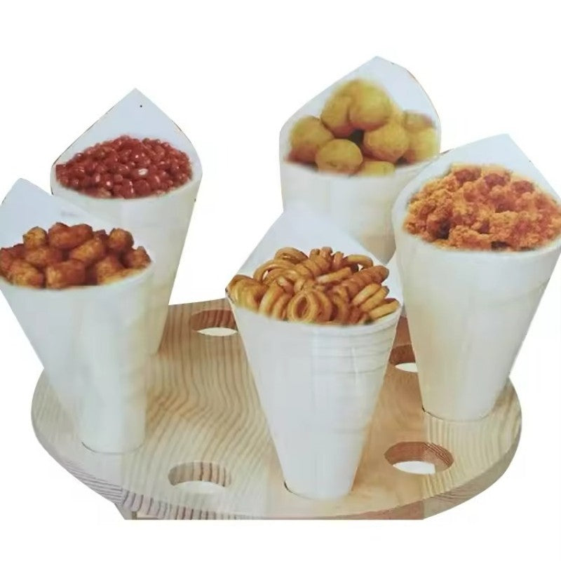 Artisanal Pine Wood Tasting Cones - For Ice Cream, Appetizers & Gourmet Sampling