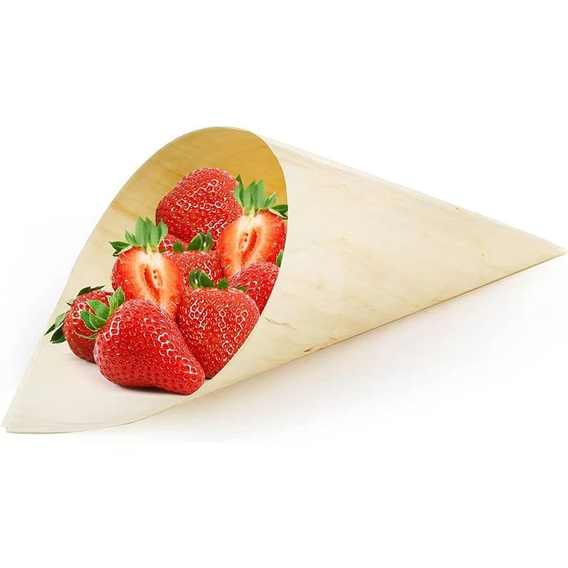 Artisanal Pine Wood Tasting Cones - For Ice Cream, Appetizers & Gourmet Sampling