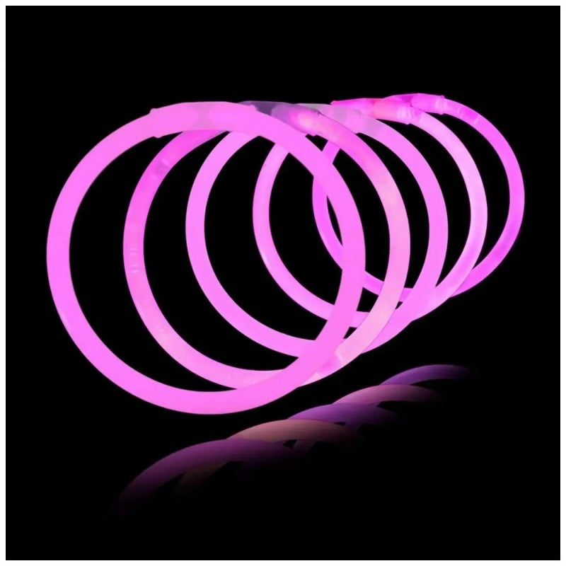 100 Pcs 8" Glow Sticks Bulk Party Pack, Neon Light Up Bracelets & Necklaces with Connectors for Concert, Halloween & Birthday