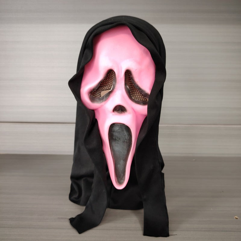 😱 Screaming Ghost Face Mask | Latex Horror Mask for Halloween & Cosplay | Adult Party Props