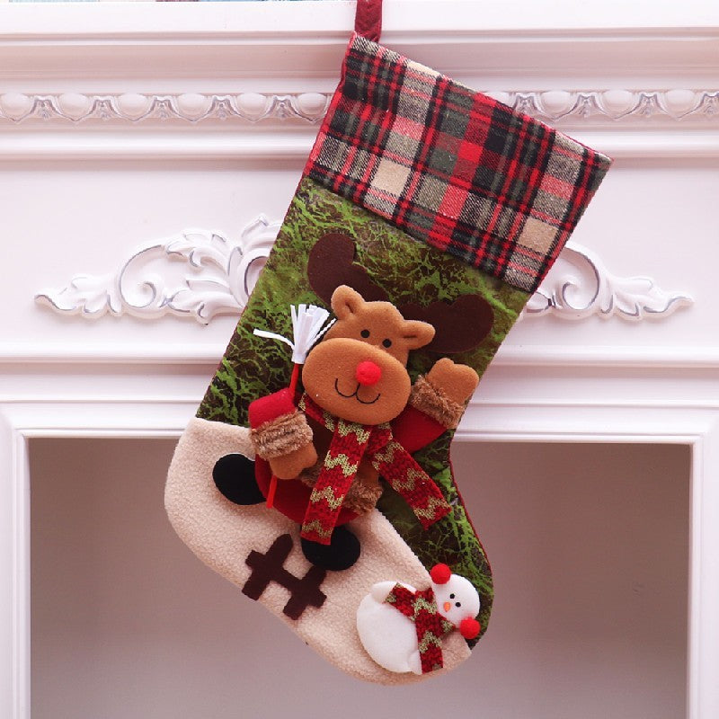 Christmas Stocking & Gift Bag Set – Small Stocking Ornaments for Tree Hanging Decor, Holiday Pouch for Candy & Presents
