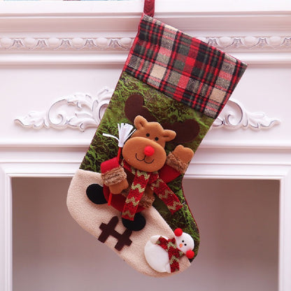 Christmas Stocking & Gift Bag Set – Small Stocking Ornaments for Tree Hanging Decor, Holiday Pouch for Candy & Presents