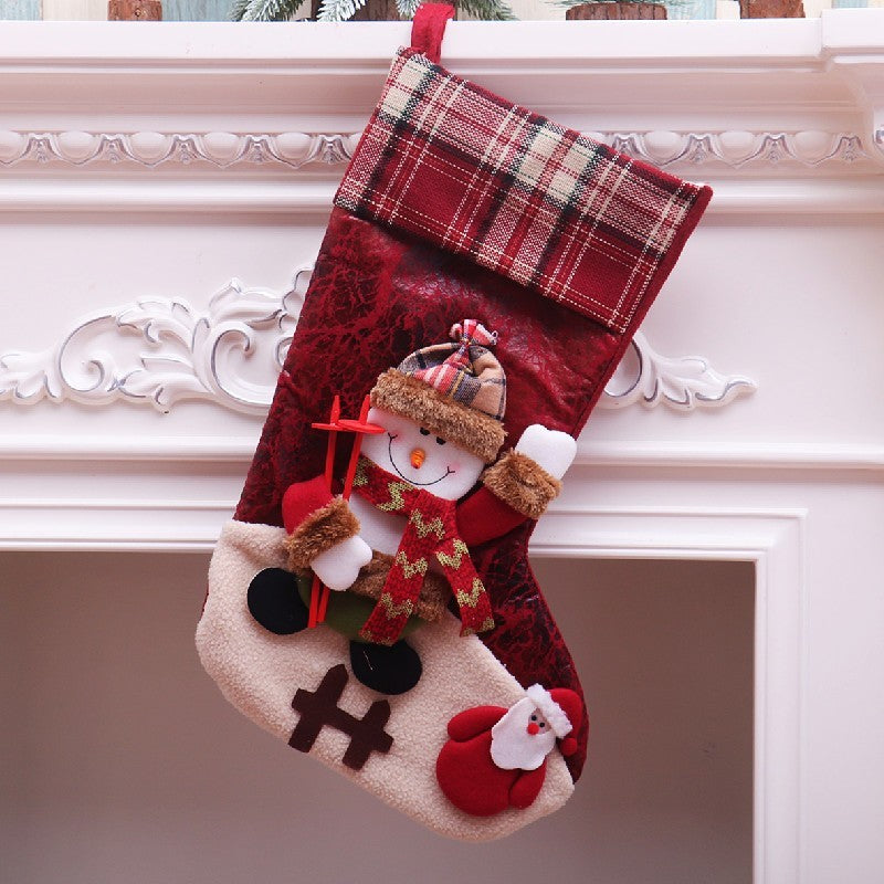 Christmas Stocking & Gift Bag Set – Small Stocking Ornaments for Tree Hanging Decor, Holiday Pouch for Candy & Presents