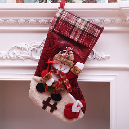 Christmas Stocking & Gift Bag Set – Small Stocking Ornaments for Tree Hanging Decor, Holiday Pouch for Candy & Presents