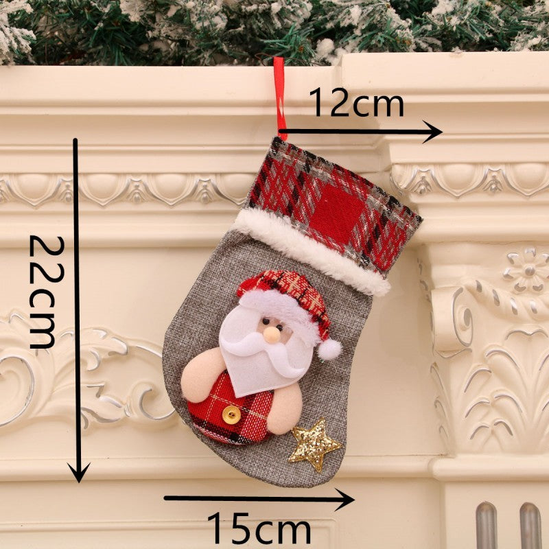 Christmas Stocking & Gift Bag Set – Small Stocking Ornaments for Tree Hanging Decor, Holiday Pouch for Candy & Presents