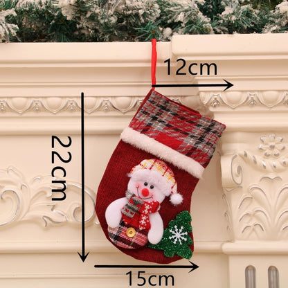 Christmas Stocking & Gift Bag Set – Small Stocking Ornaments for Tree Hanging Decor, Holiday Pouch for Candy & Presents