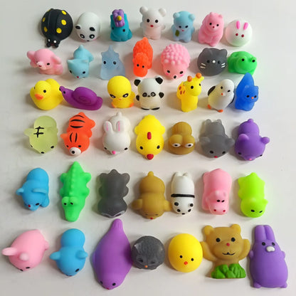 Factory Wholesale Plastic Animal Squishies, Cute Mochi-Style Kawaii Stress Relief Squishy Toys for Bulk Buyers