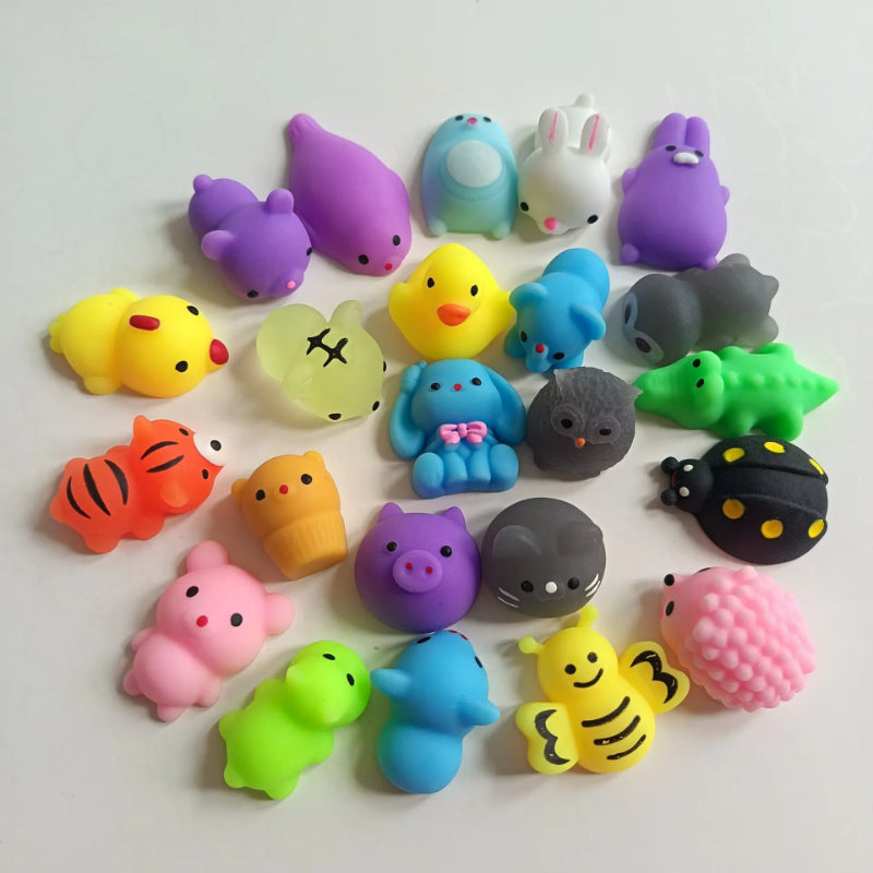 Factory Wholesale Plastic Animal Squishies, Cute Mochi-Style Kawaii Stress Relief Squishy Toys for Bulk Buyers
