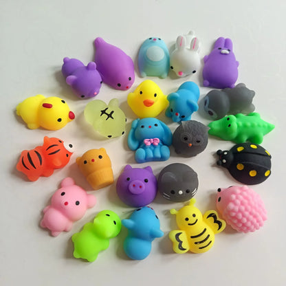 Factory Wholesale Plastic Animal Squishies, Cute Mochi-Style Kawaii Stress Relief Squishy Toys for Bulk Buyers