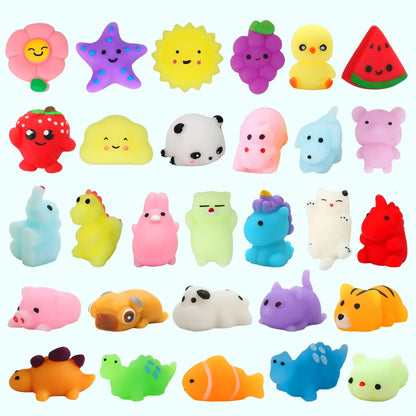 Factory Wholesale Plastic Animal Squishies, Cute Mochi-Style Kawaii Stress Relief Squishy Toys for Bulk Buyers