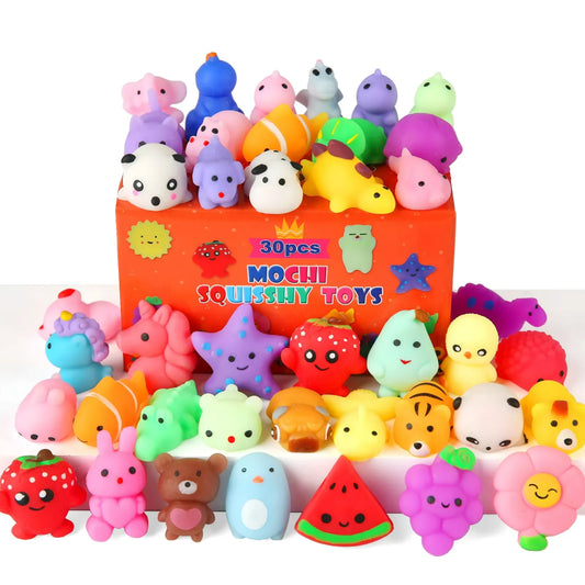 Factory Wholesale Plastic Animal Squishies, Cute Mochi-Style Kawaii Stress Relief Squishy Toys for Bulk Buyers