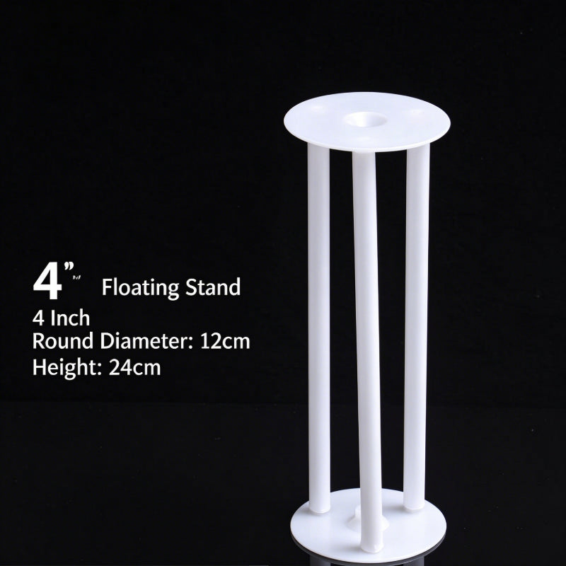 Plastic cake dowel stand - 4-inch white floating stand 5-set pack