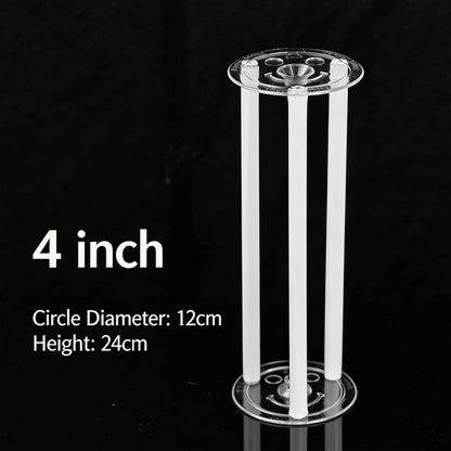Plastic cake dowel stand - 4-inch clear floating stand 5-set pack