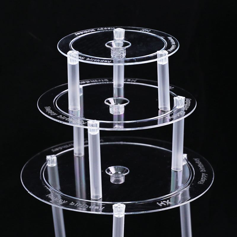 Plastic cake dowel stand - Multi-tier assembled internal support frame
