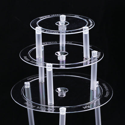 Plastic cake dowel stand - Multi-tier assembled internal support frame