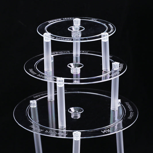 Plastic cake dowel stand - Multi-tier assembled internal support frame