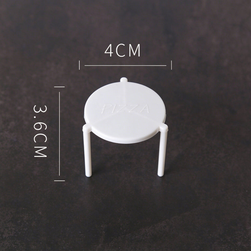 Pizza saver stand single white tripod with 4cm diameter and 3.6cm height dimensions