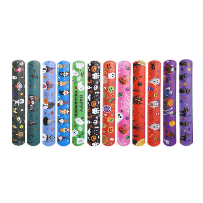 PVC slap bracelet outer space galaxy planets flat row