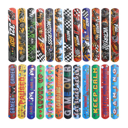 PVC slap bracelet motorcycle racing gaming letters double row