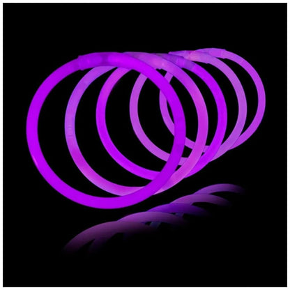 100 Pcs 8" Glow Sticks Bulk Party Pack, Neon Light Up Bracelets & Necklaces with Connectors for Concert, Halloween & Birthday