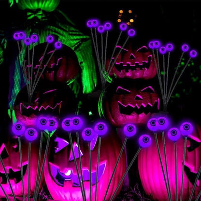 6-Head Ghost Eye Solar Ground Stake Light – Spooky Eyeball Lamp for Yard, Lawn, Pathway, Halloween Graveyard & Xmas Winter Wonderland